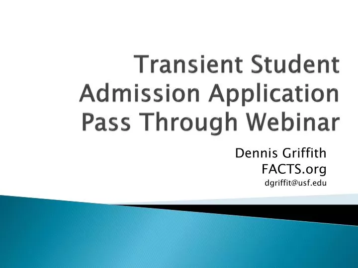 transient student admission application pass through webinar n.