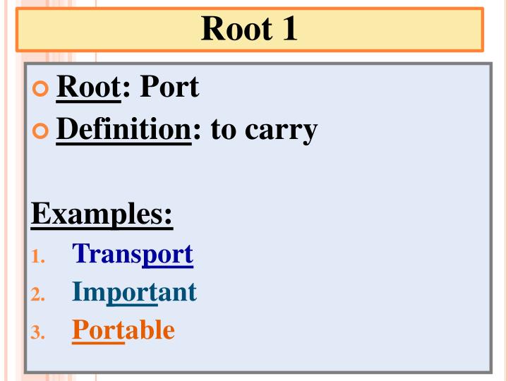 PPT Root Words PowerPoint Presentation ID2385377