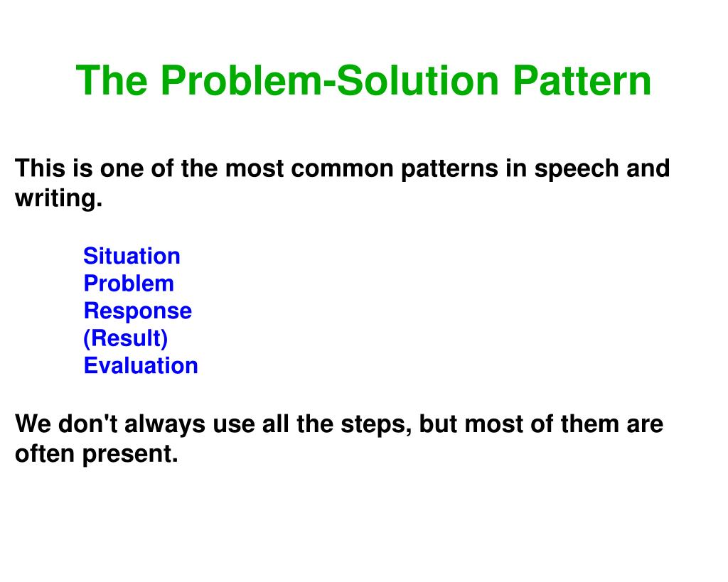 problem solution speech examples