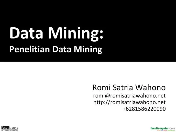 data mining p enelitian data mining n.