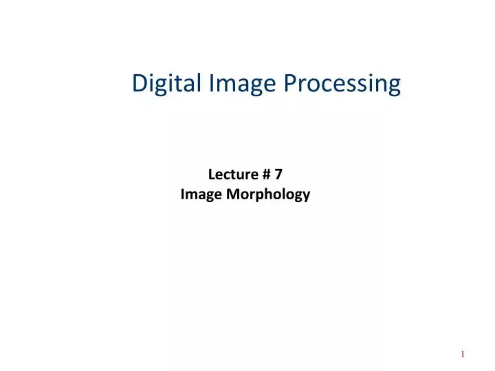 PPT - Digital Image Processing PowerPoint Presentation, free download ...