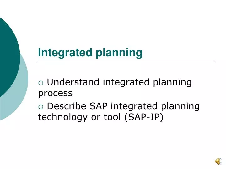 integrated planning n.