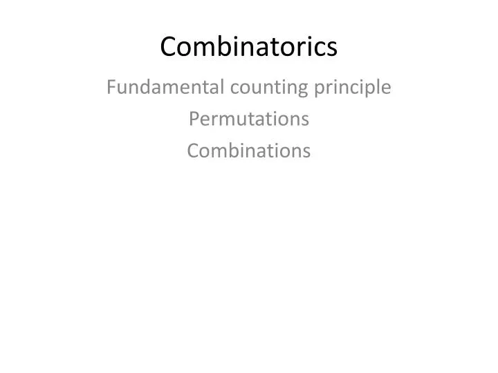 PPT Combinatorics PowerPoint Presentation, free download ID2387776