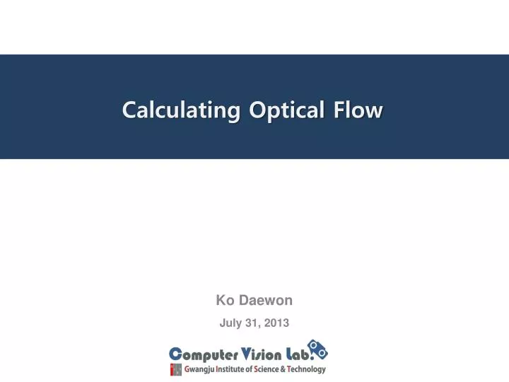 calculating optical flow n.