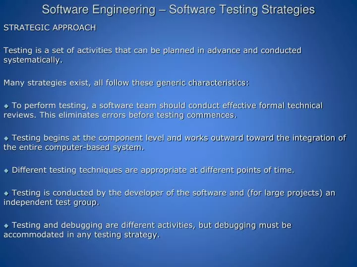 PPT Software Engineering Software Testing Strategies PowerPoint