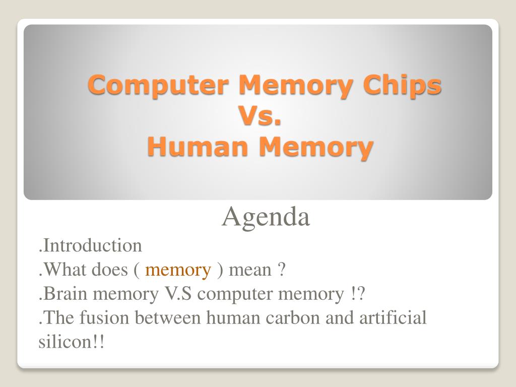 brain vs computer memory
