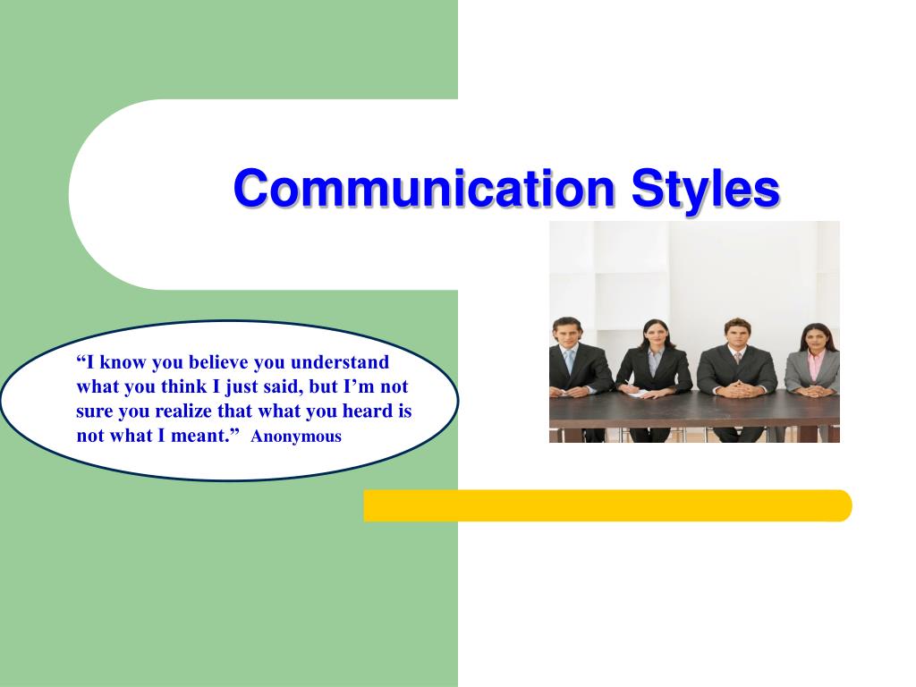 communicative styles powerpoint presentation