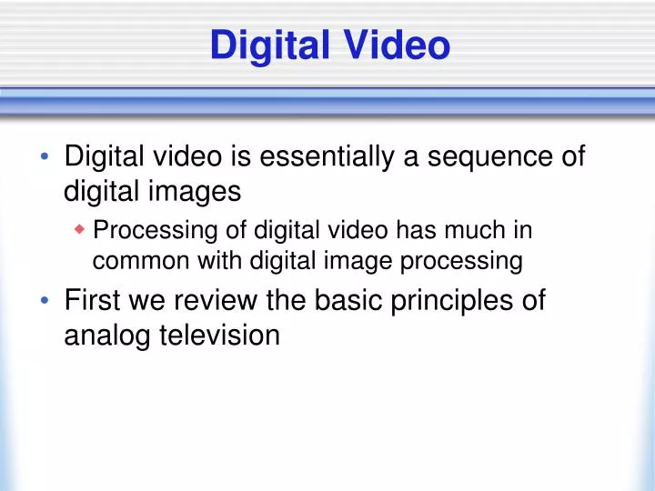 digital video n.