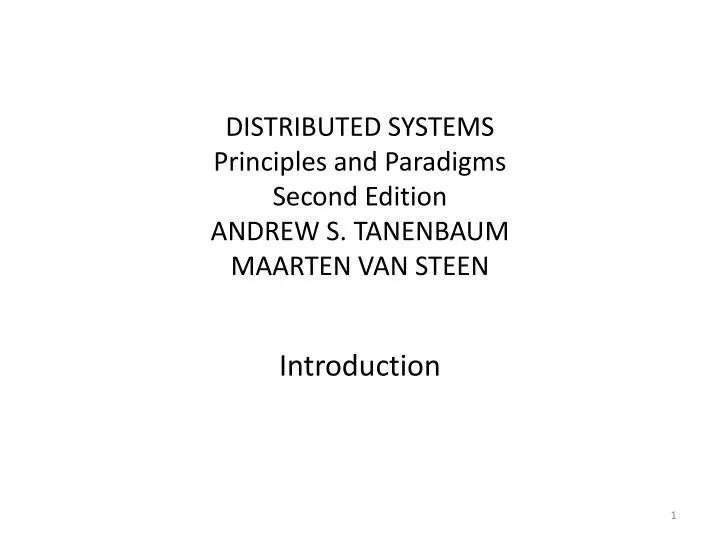 distributed systems tanenbaum distributed systems tanenbaum