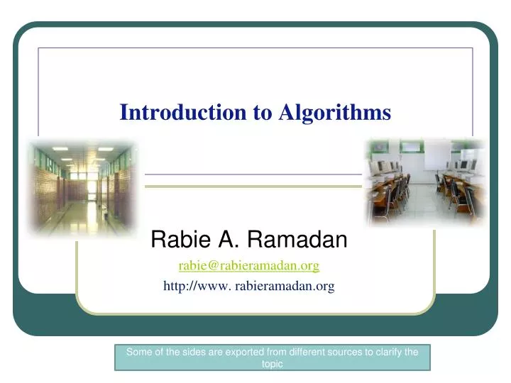 PPT - Introduction to Algorithms PowerPoint Presentation, free download ...