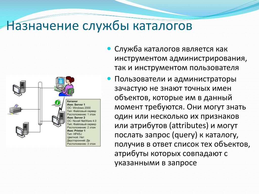 Какое назначения интернета. Назначение службы каталогов. Основное Назначение службы каталогов:. Предназначение каталога. Реализации служб каталогов.