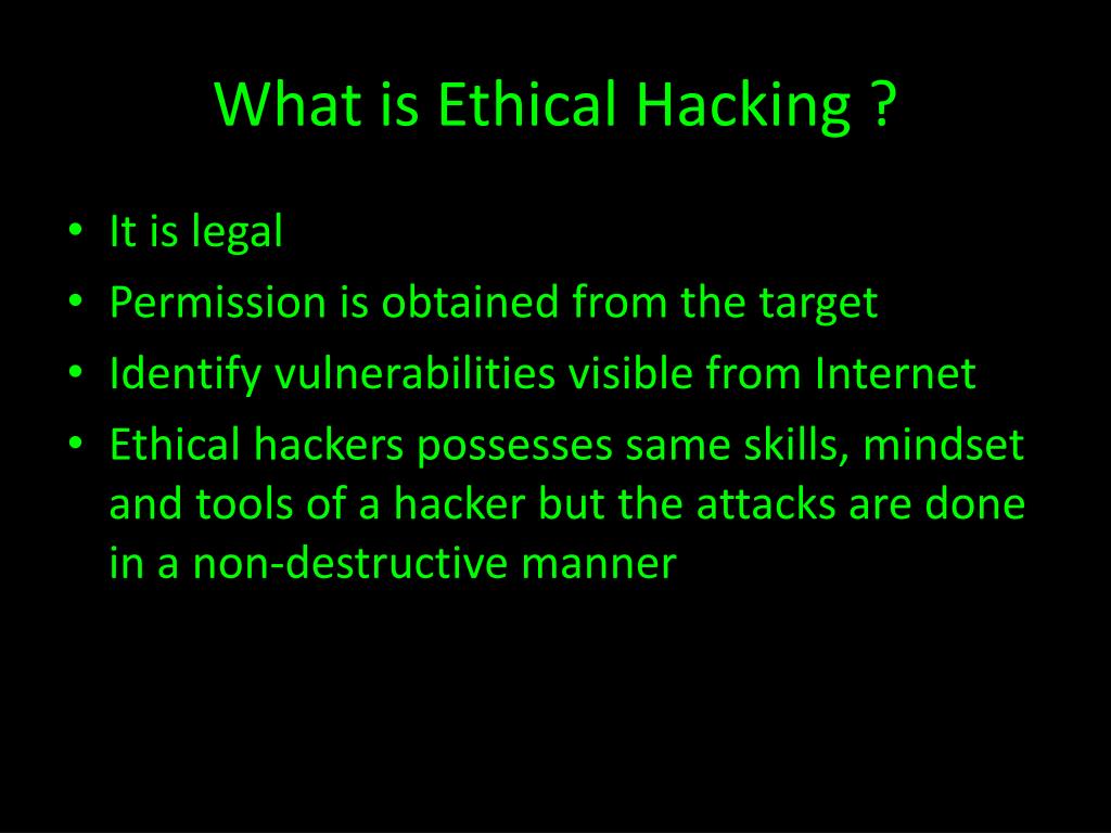 PPT Ethical Hacking PowerPoint Presentation Free Download ID 2391959