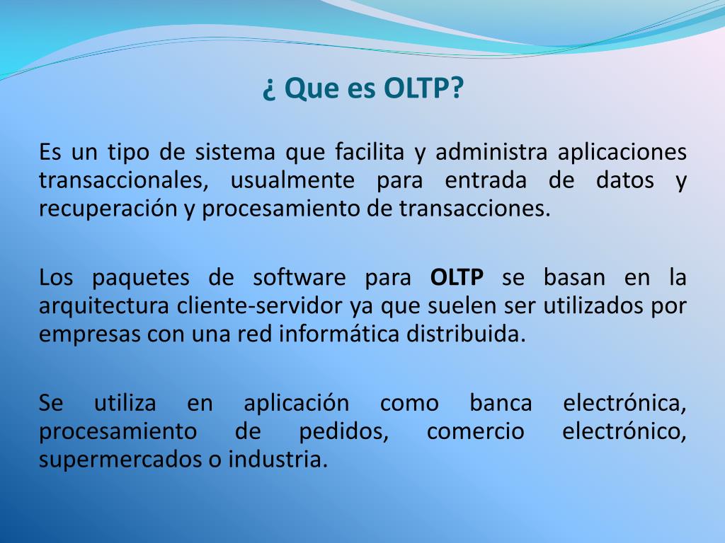 PPT - OLTP Y OLAP PowerPoint Presentation, free download - ID:2392299