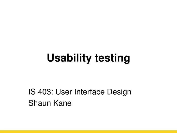 usability testing n.
