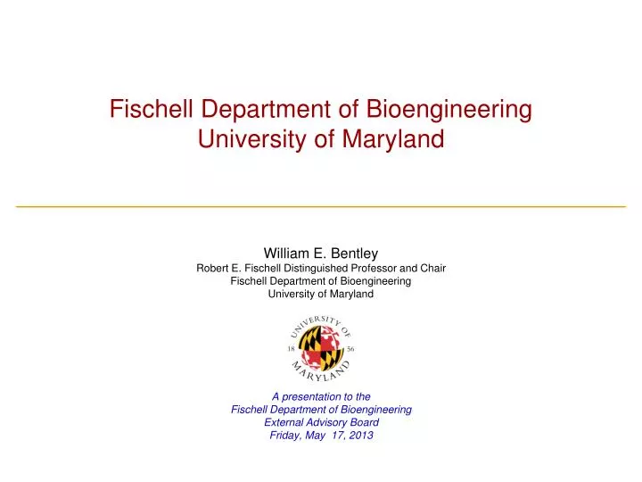 fischell department of bioengineering university of maryland n.
