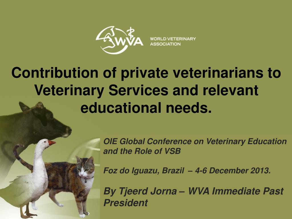PPT OIE Global Conference on Veterinary Education and the Role of VSB