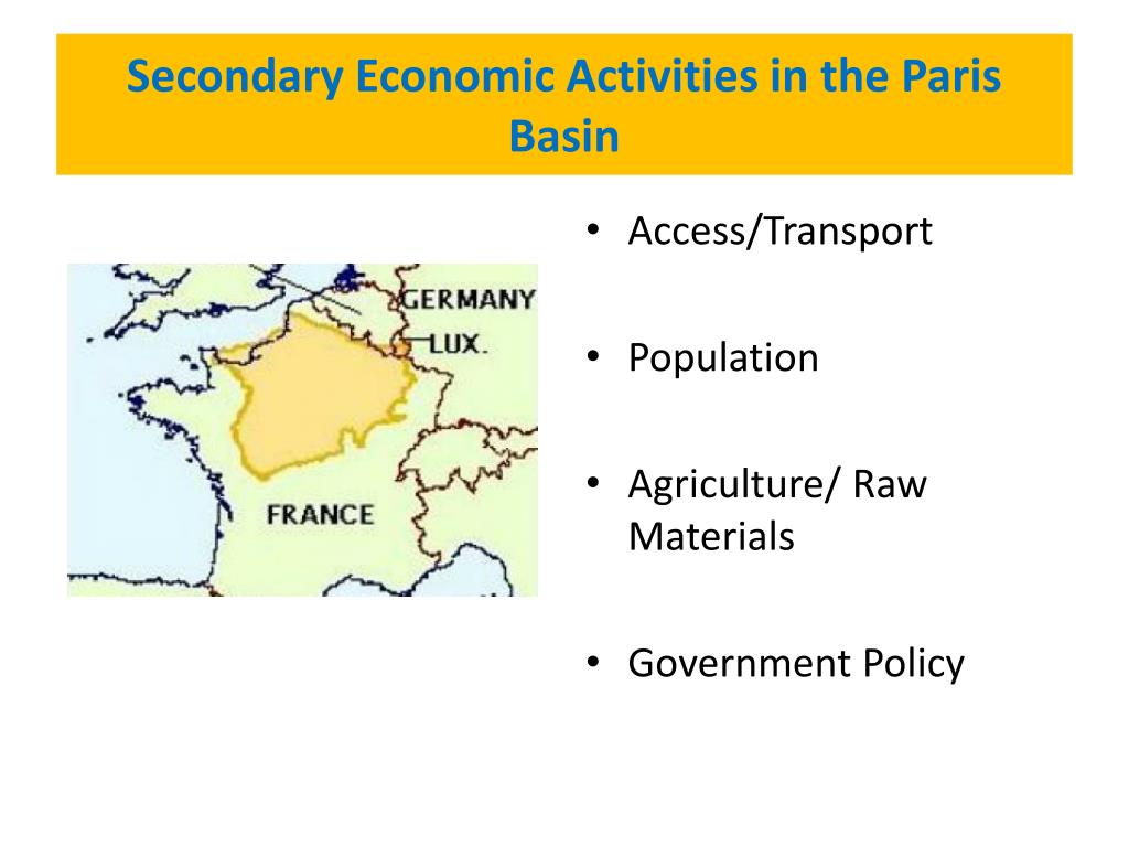 secondary economic activity secondary economic activity