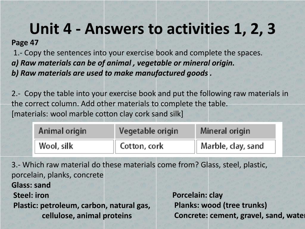 PPT - Unit 4, Book 1 Reading Activities PowerPoint Presentation, free  download - ID:4055543