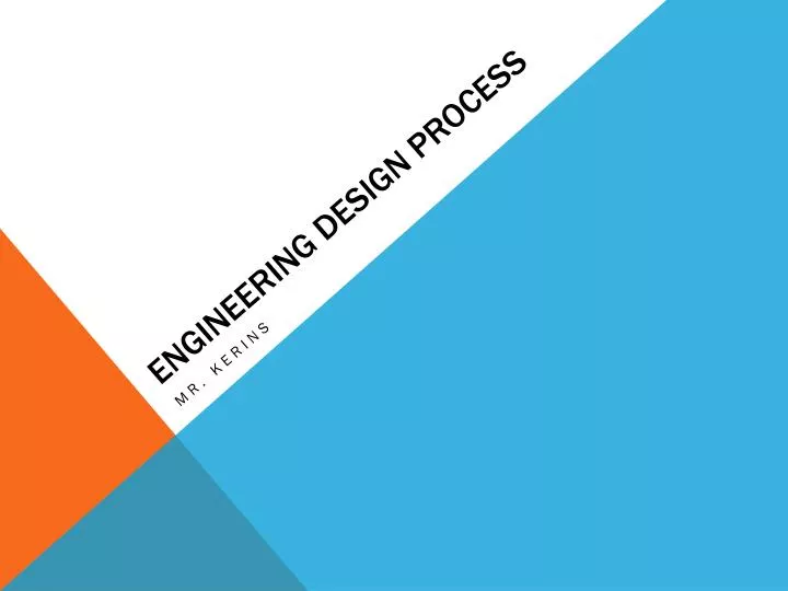engineering design process n.