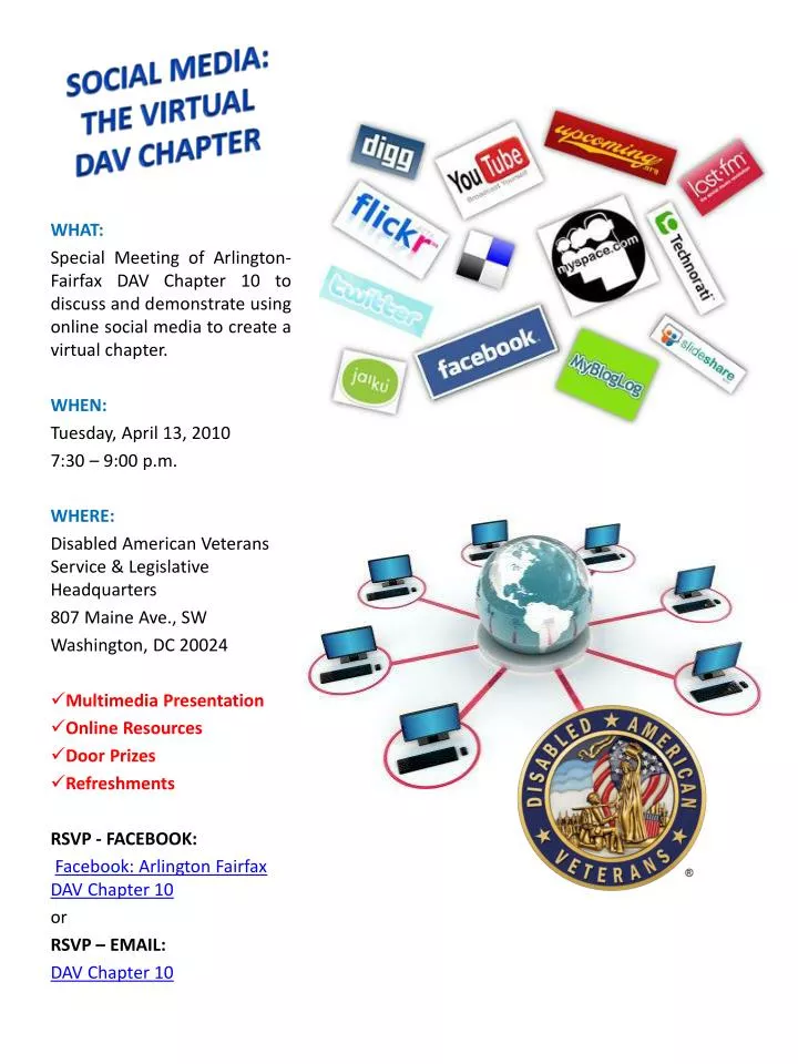 PPT - Social Media: The Virtual DAV Chapter PowerPoint Presentation ...