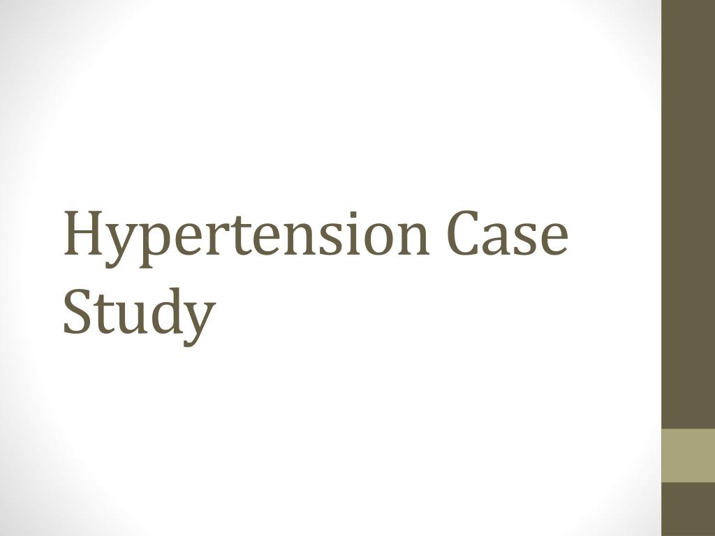 hypertension case study scenarios