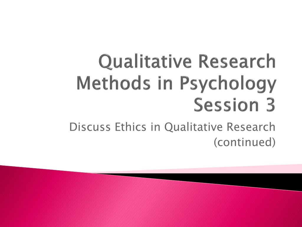 qualitative research for psychology