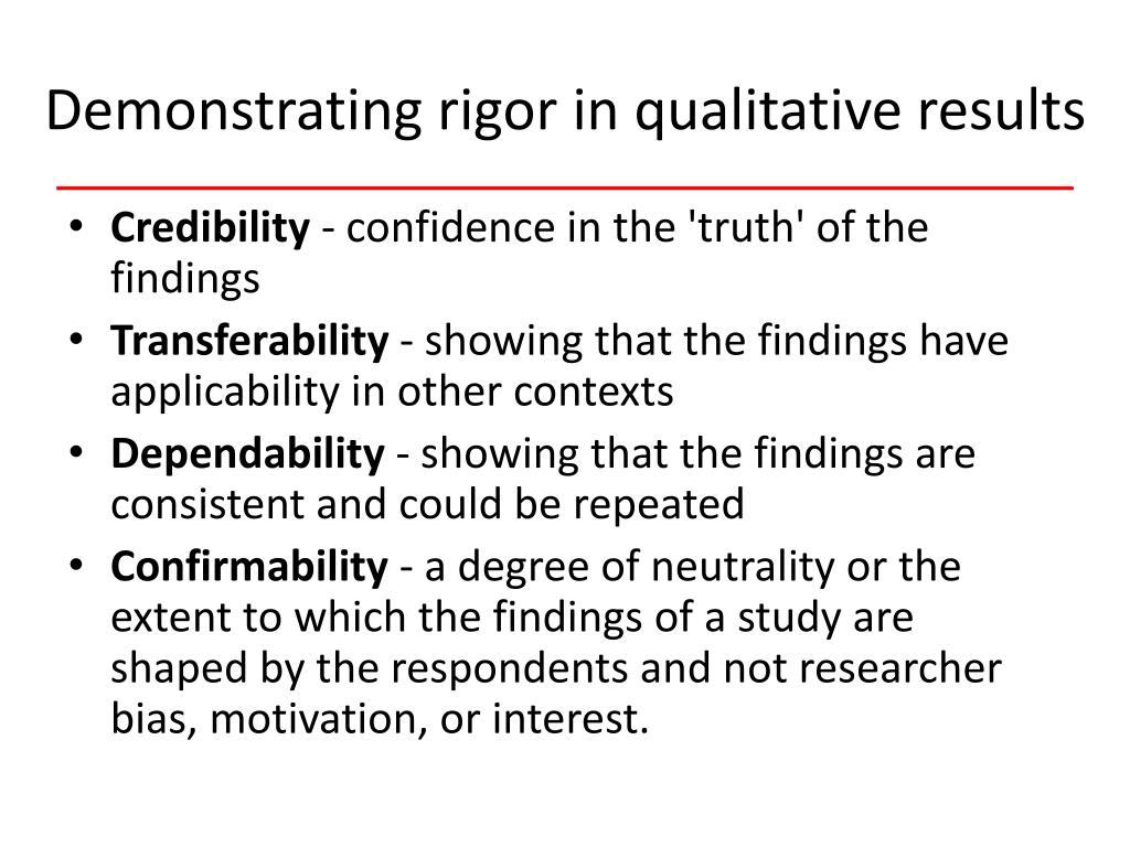 qualitative research and rigor