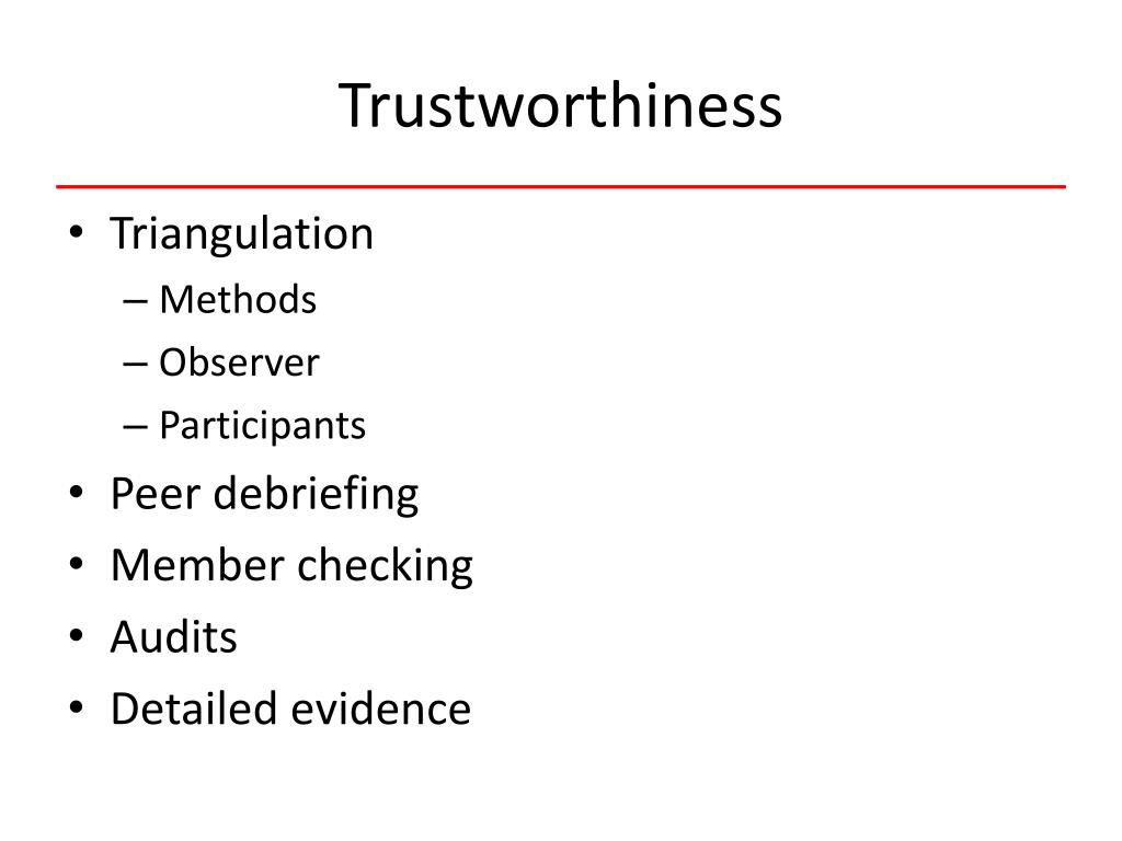 trustworthiness in quantitative research