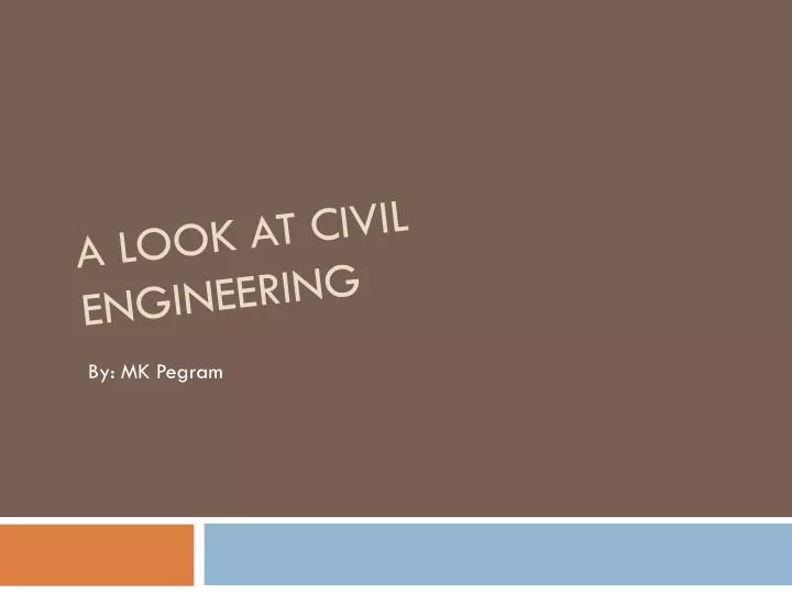 a look at civil engineering n.