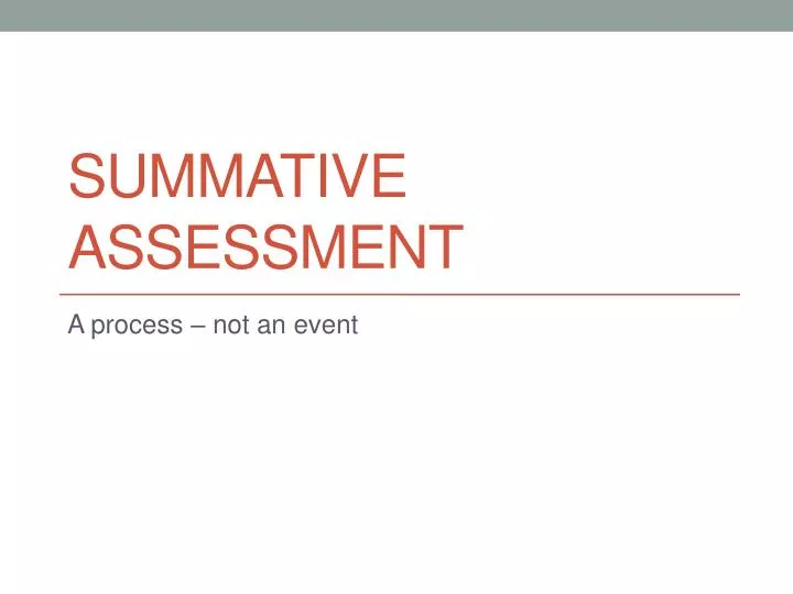 summative assessment n.