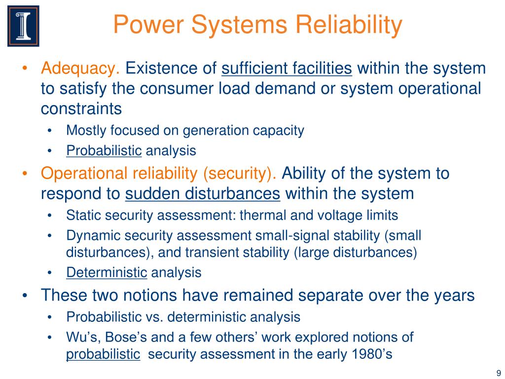 PPT Reliability Engineering for Next Generation Electric Power