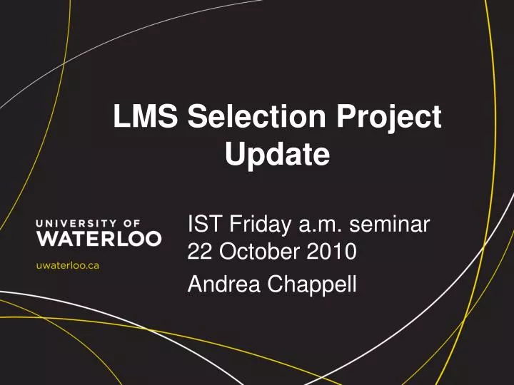 PPT LMS Selection Project Update PowerPoint Presentation Free 