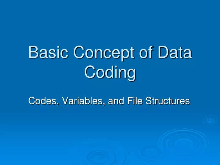 PPT - Basic Concept of Data Coding PowerPoint Presentation, free ...