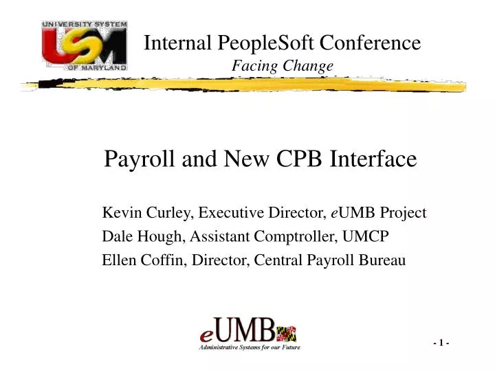PPT Internal PeopleSoft Conference Facing Change PowerPoint