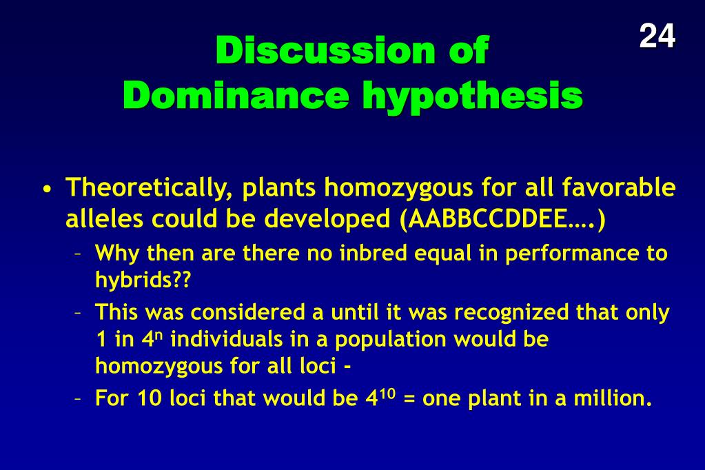 definition dominance hypothesis