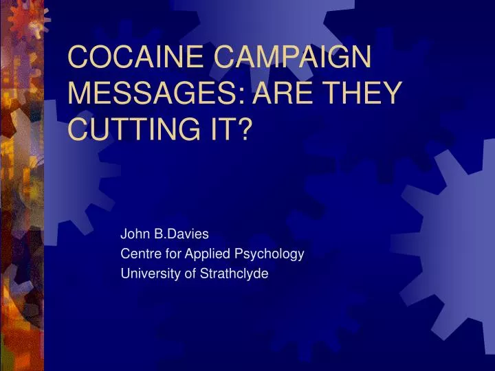 cocaine campaign messages are they cutting it n.