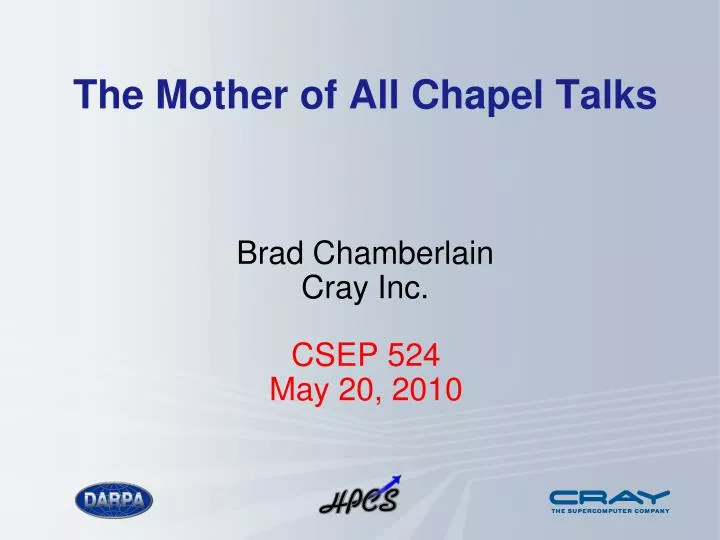 the mother of all chapel talks n.