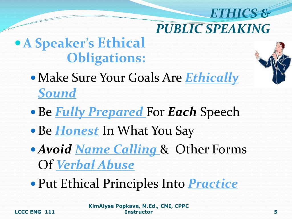 written speech ethics