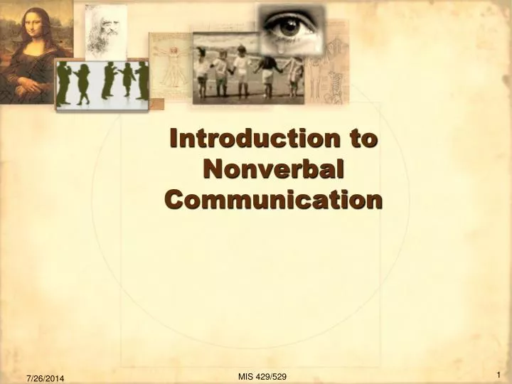 PPT - Introduction to Nonverbal Communication PowerPoint Presentation