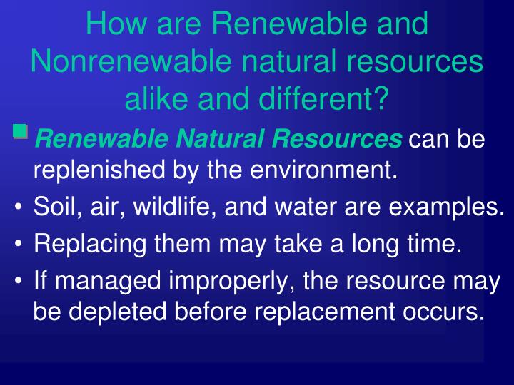 natural resources examples