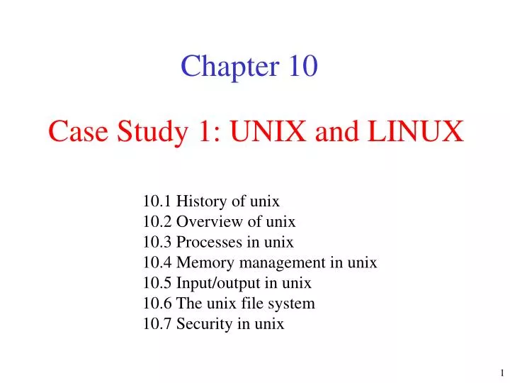 Case study unix image