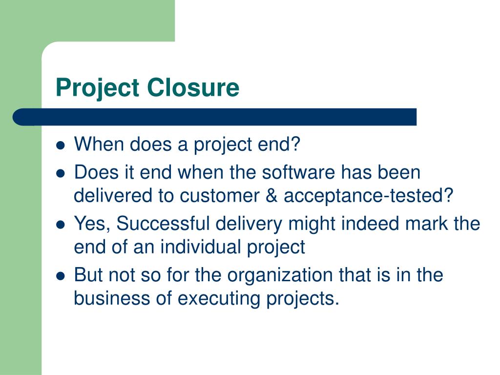 project closure presentation