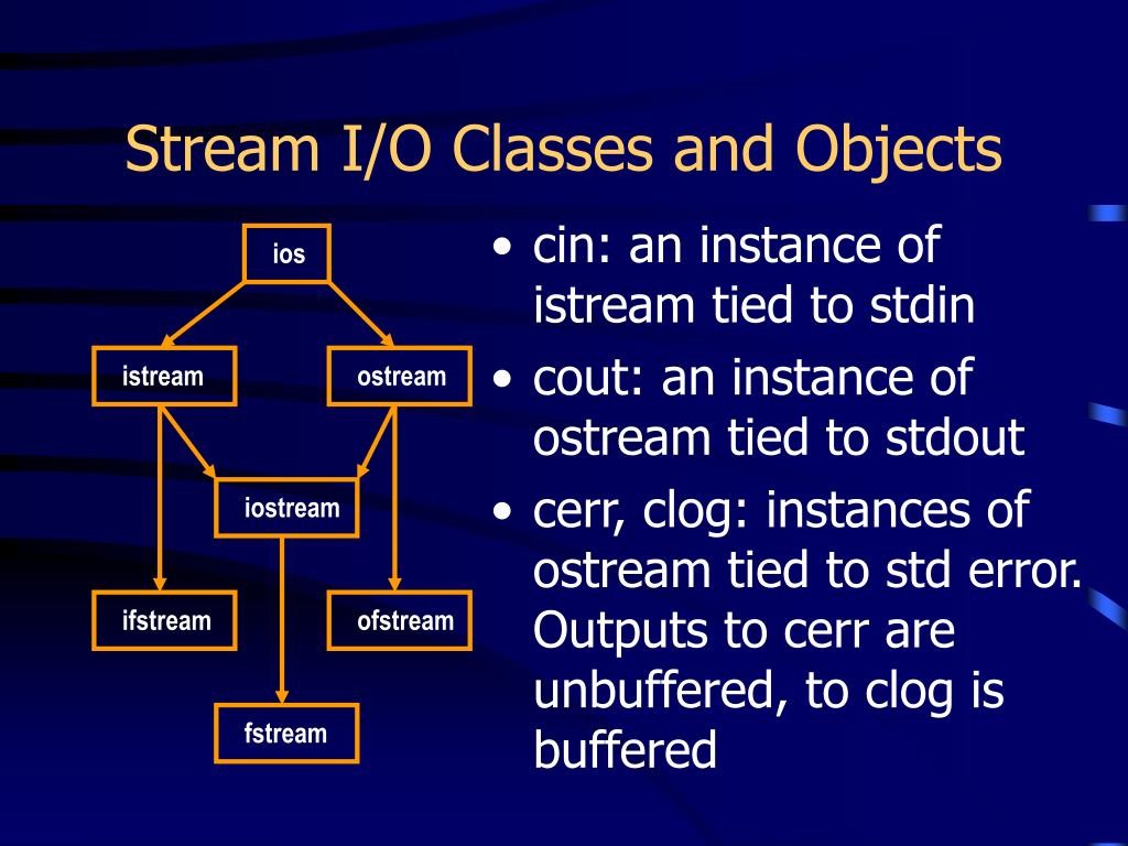 PPT - C++ Stream I/O PowerPoint Presentation, free download - ID:2399810