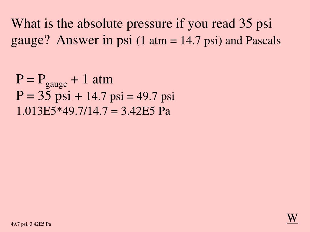 PPT Pressure Contents How to calculate Whiteboards Gauge pressure