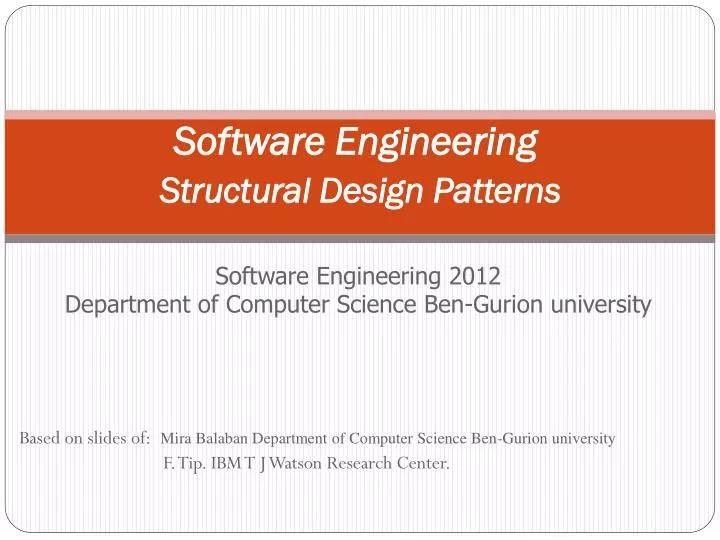 PPT - Software Engineering Structural Design Patterns PowerPoint ...