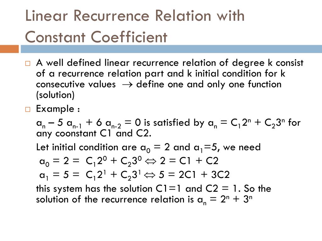 linear recurrence relation calculator linear recurrence relation calculator