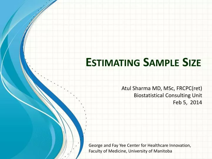 PPT - Estimating Sample Size PowerPoint Presentation, free download