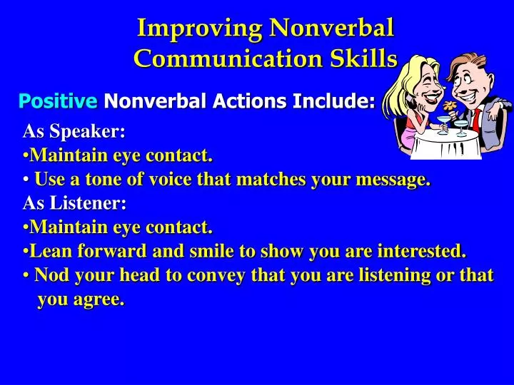 Nonverbal Communication Skills Nonverbal Communication Skills