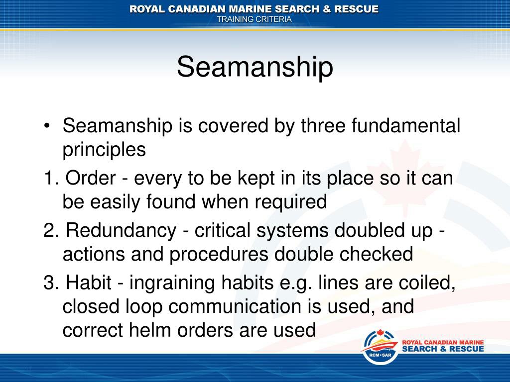 PPT - PRACTICAL SEAMANSHIP SAR Crew Manual Chapter 05 ...