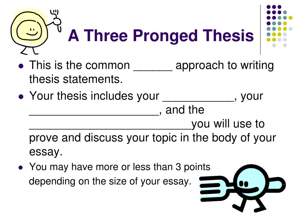 a three prong thesis definition